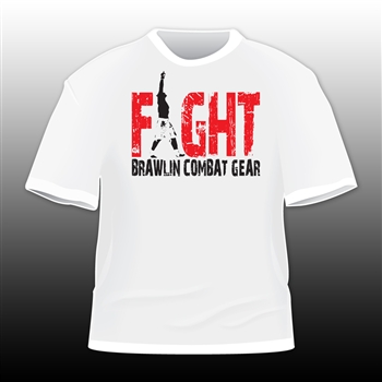 FIGHT Two-Tone Tee - White/Red